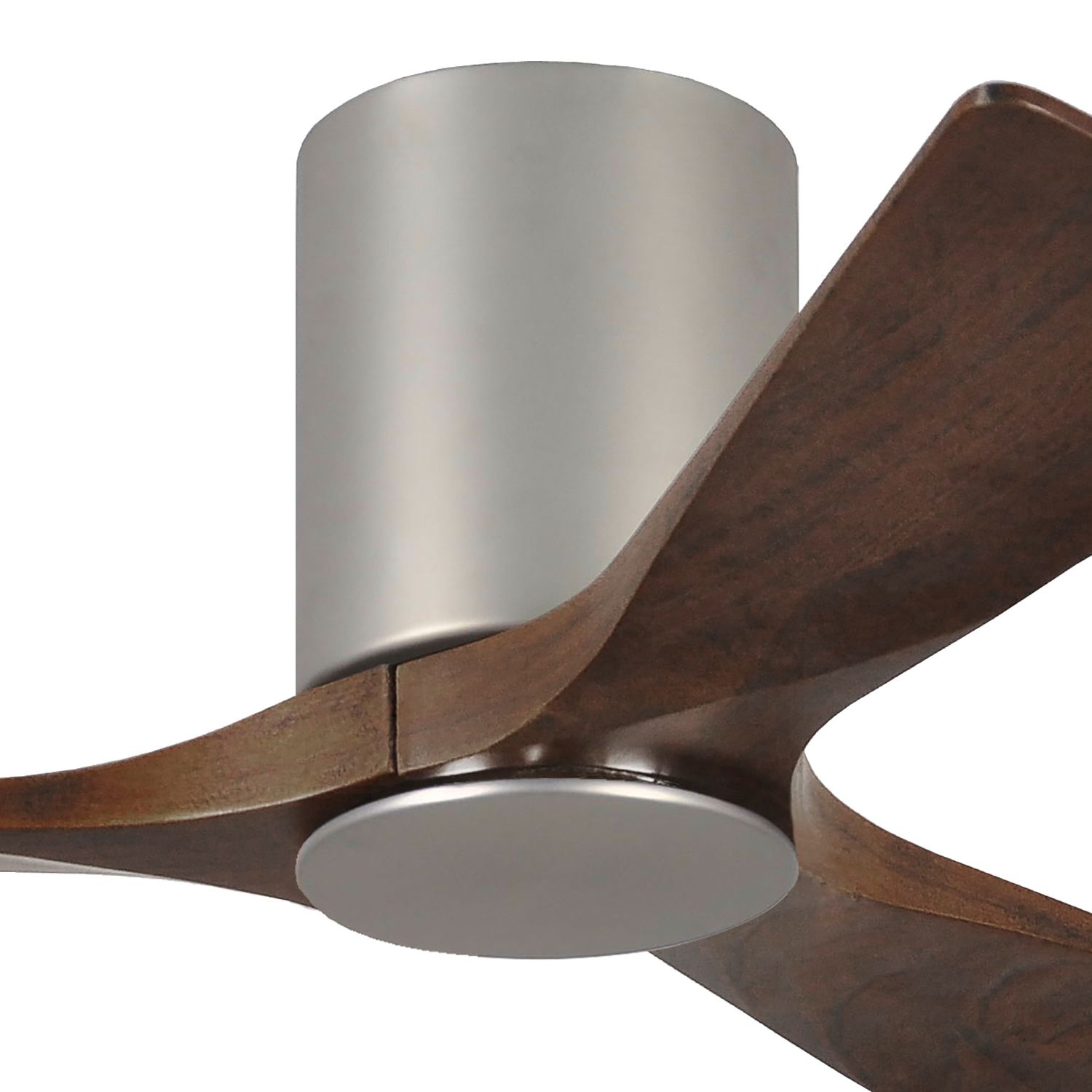 42" Irene-3HLK Nickel 3-Blade LED Damp Hugger Ceiling Fan with Remote