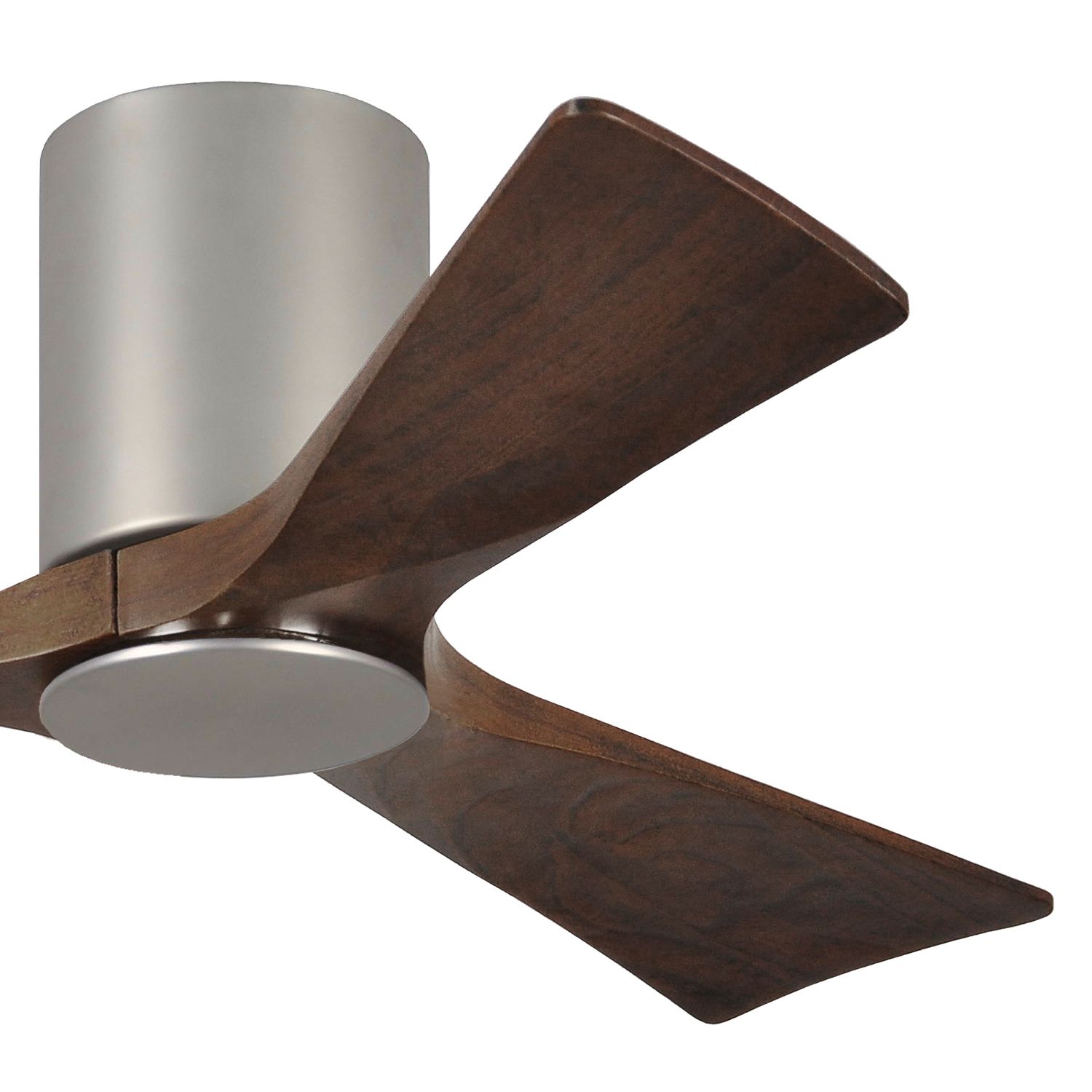 42" Irene-3HLK Nickel 3-Blade LED Damp Hugger Ceiling Fan with Remote