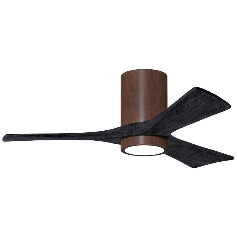 Image 1 42" Irene-3HLK Walnut and Matte Black LED Ceiling Fan with Remote