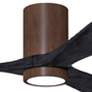 42" Irene-3HLK Walnut and Matte Black LED Ceiling Fan with Remote