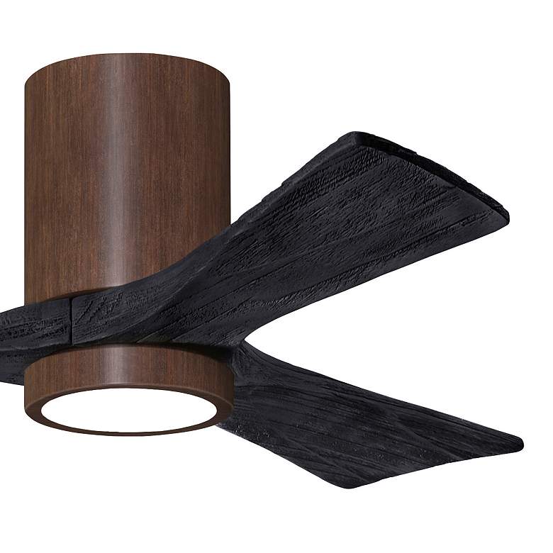 Image 3 42" Irene-3HLK Walnut and Matte Black LED Ceiling Fan with Remote more views