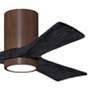 42" Irene-3HLK Walnut and Matte Black LED Ceiling Fan with Remote