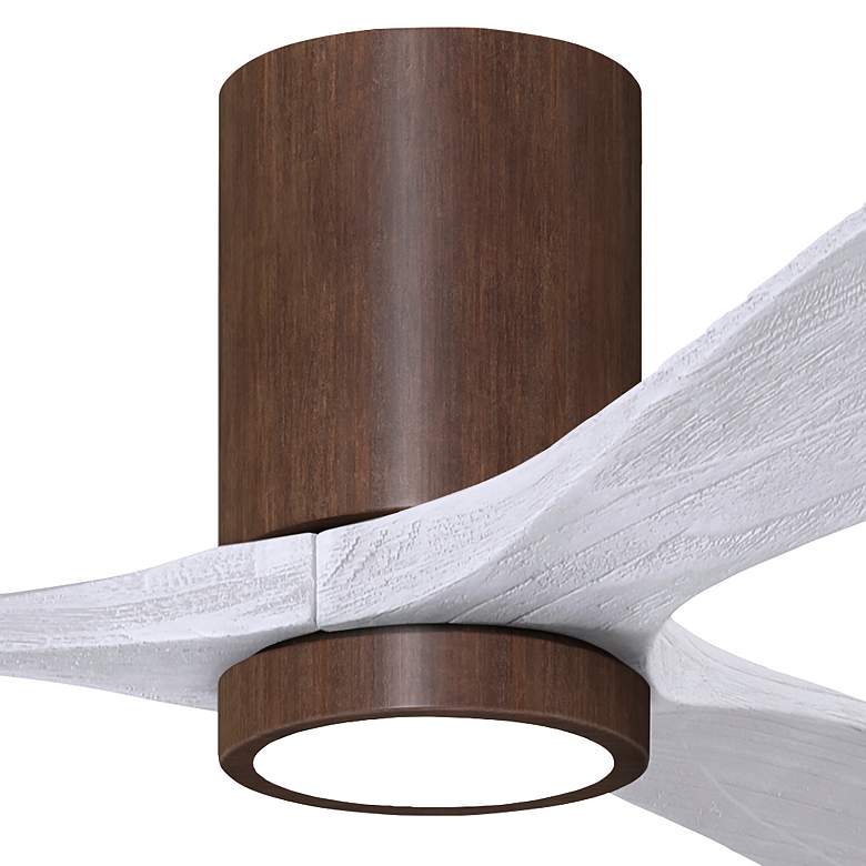 Image 2 42" Irene-3HLK Walnut and Matte White LED Ceiling Fan with Remote more views
