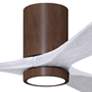 42" Irene-3HLK Walnut and Matte White LED Ceiling Fan with Remote