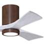 42" Irene-3HLK Walnut and Matte White LED Ceiling Fan with Remote