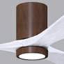 42" Irene-3HLK Walnut and Matte White LED Ceiling Fan with Remote