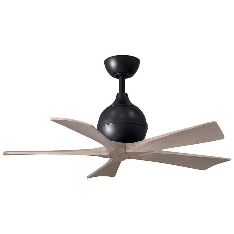 Image 1 42" Irene-5 Matte Black and Gray Ash Ceiling Fan