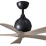 5_42" Irene-5 Matte Black and Gray Ash Ceiling Fan more views
