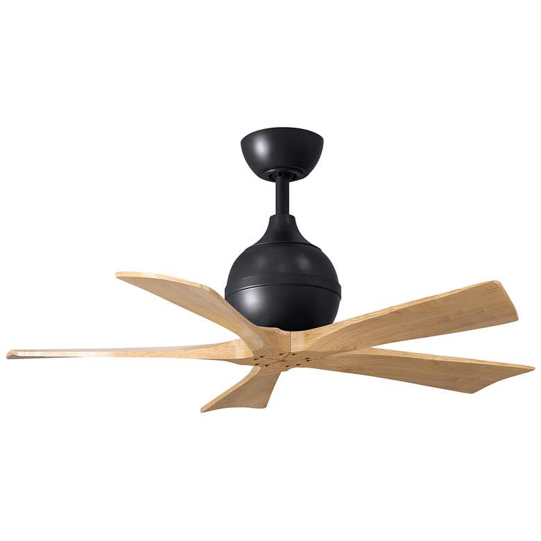 Image 1 42" Irene-5 Matte Black and Light Maple Tone Ceiling Fan