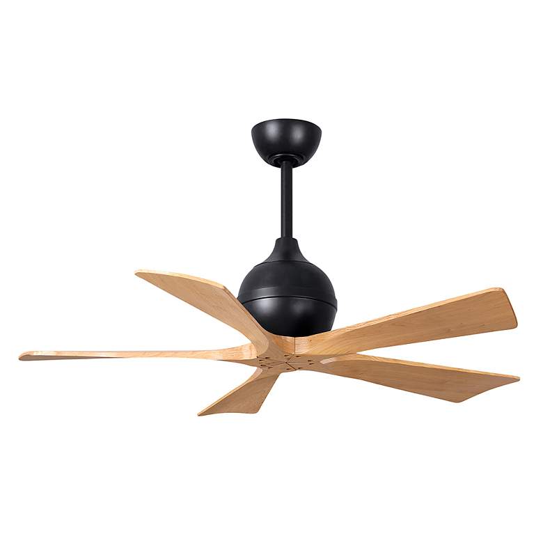 Image 2 42" Irene-5 Matte Black and Light Maple Tone Ceiling Fan more views