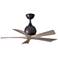 42" Irene-5 Textured Bronze and Gray Ash Ceiling Fan