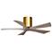 42" Irene-5H Brushed Brass and Gray Ash Ceiling Fan