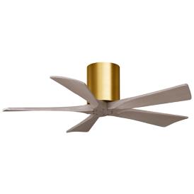 42" Irene-5H Brushed Brass and Gray Ash Ceiling Fan 42" Irene-5H Brushed Brass and Gray Ash Ceiling Fan
