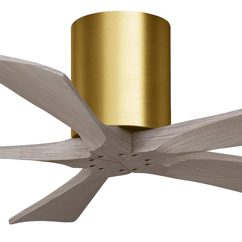 Image 5 42" Irene-5H Brushed Brass and Gray Ash Ceiling Fan more views