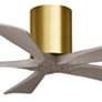 5_42" Irene-5H Brushed Brass and Gray Ash Ceiling Fan more views