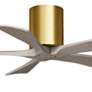 7_42" Irene-5H Brushed Brass and Gray Ash Ceiling Fan more views