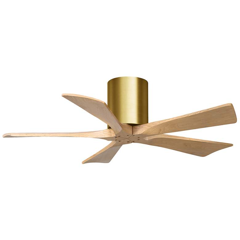 Image 1 42" Irene-5H Brushed Brass and Light Maple Tone Ceiling Fan