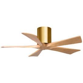 42" Irene-5H Brushed Brass and Light Maple Tone Ceiling Fan 42" Irene-5H Brushed Brass and Light Maple Tone Ceiling Fan