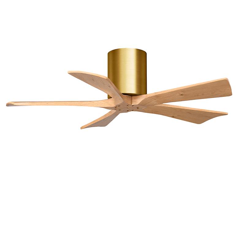 Image 2 42" Irene-5H Brushed Brass and Light Maple Tone Ceiling Fan more views