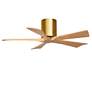2_42" Irene-5H Brushed Brass and Light Maple Tone Ceiling Fan more views