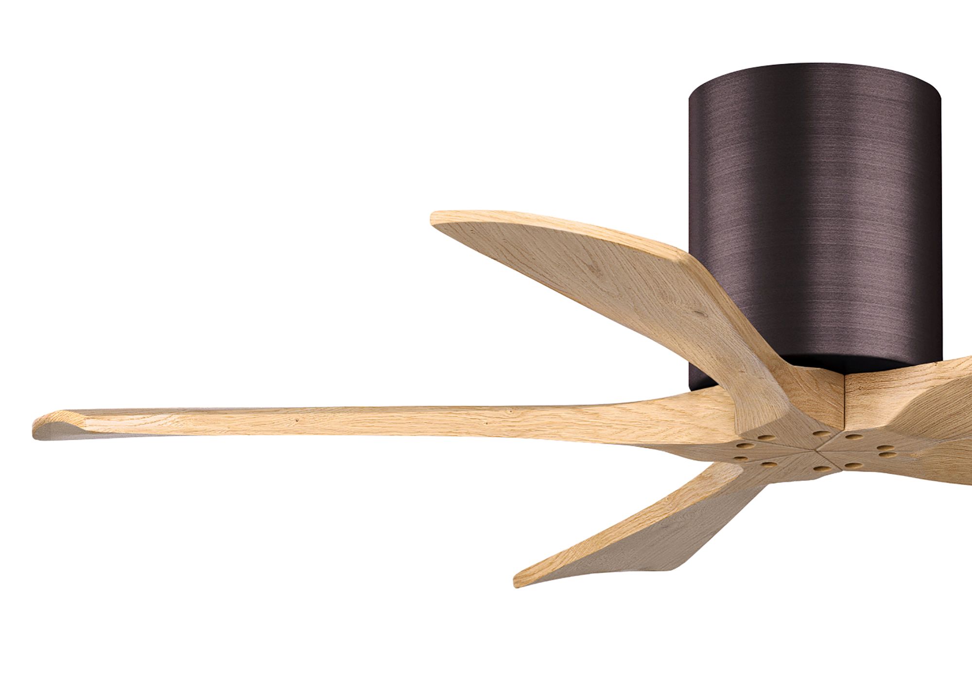 42" Irene-5H Brushed Bronze and Light Maple Ceiling Fan