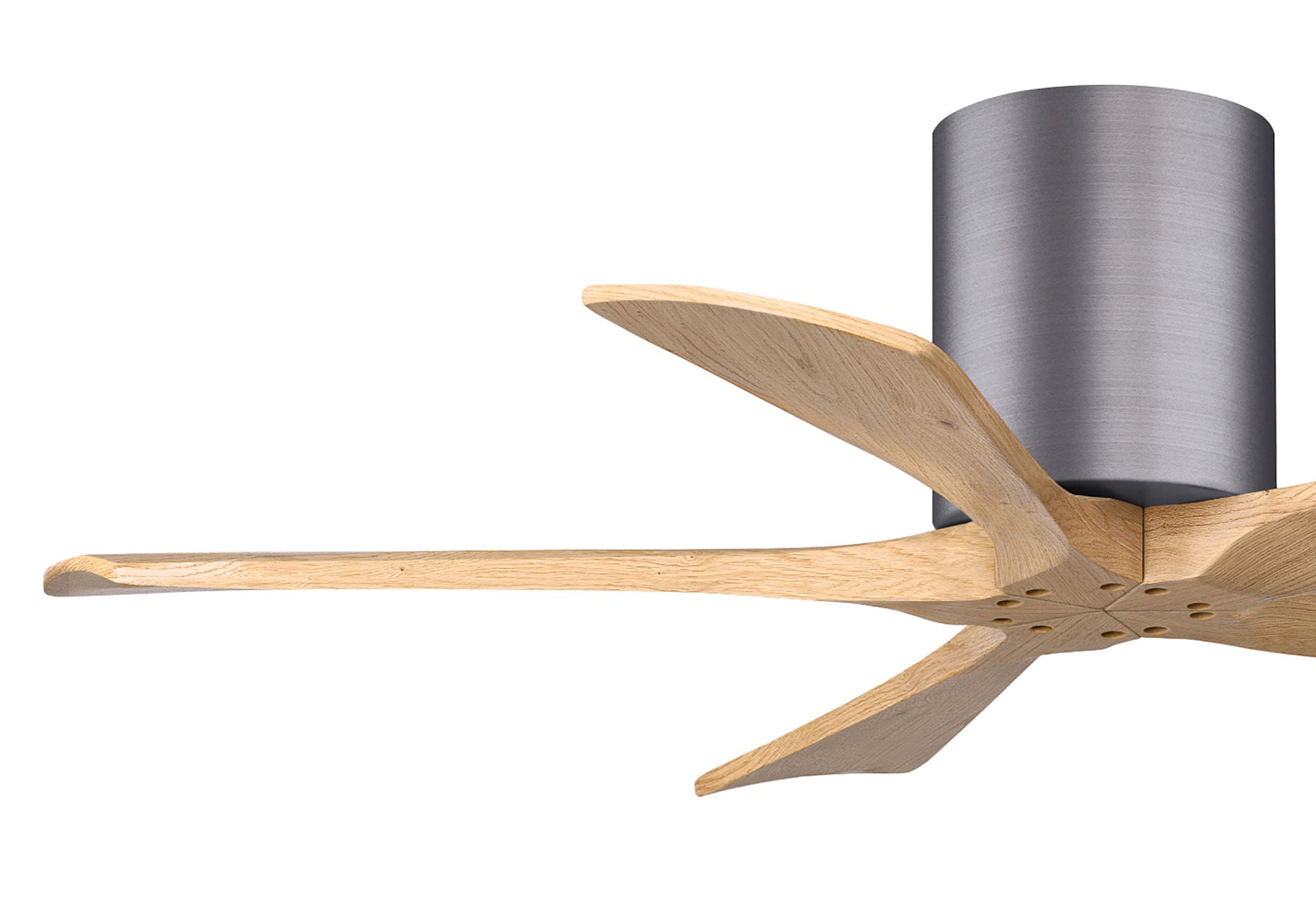 42" Irene-5H Brushed Pewter and Light Maple Ceiling Fan