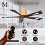 42" Irene-5H Light Maple and Walnut Tone Ceiling Fan