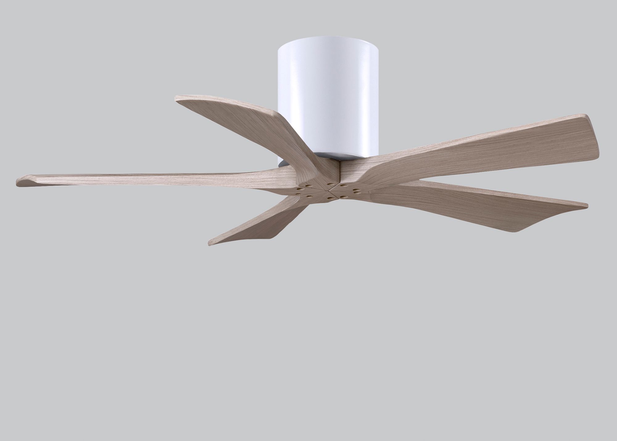 42" Irene-5H Matte White and Gray Ash Ceiling Fan