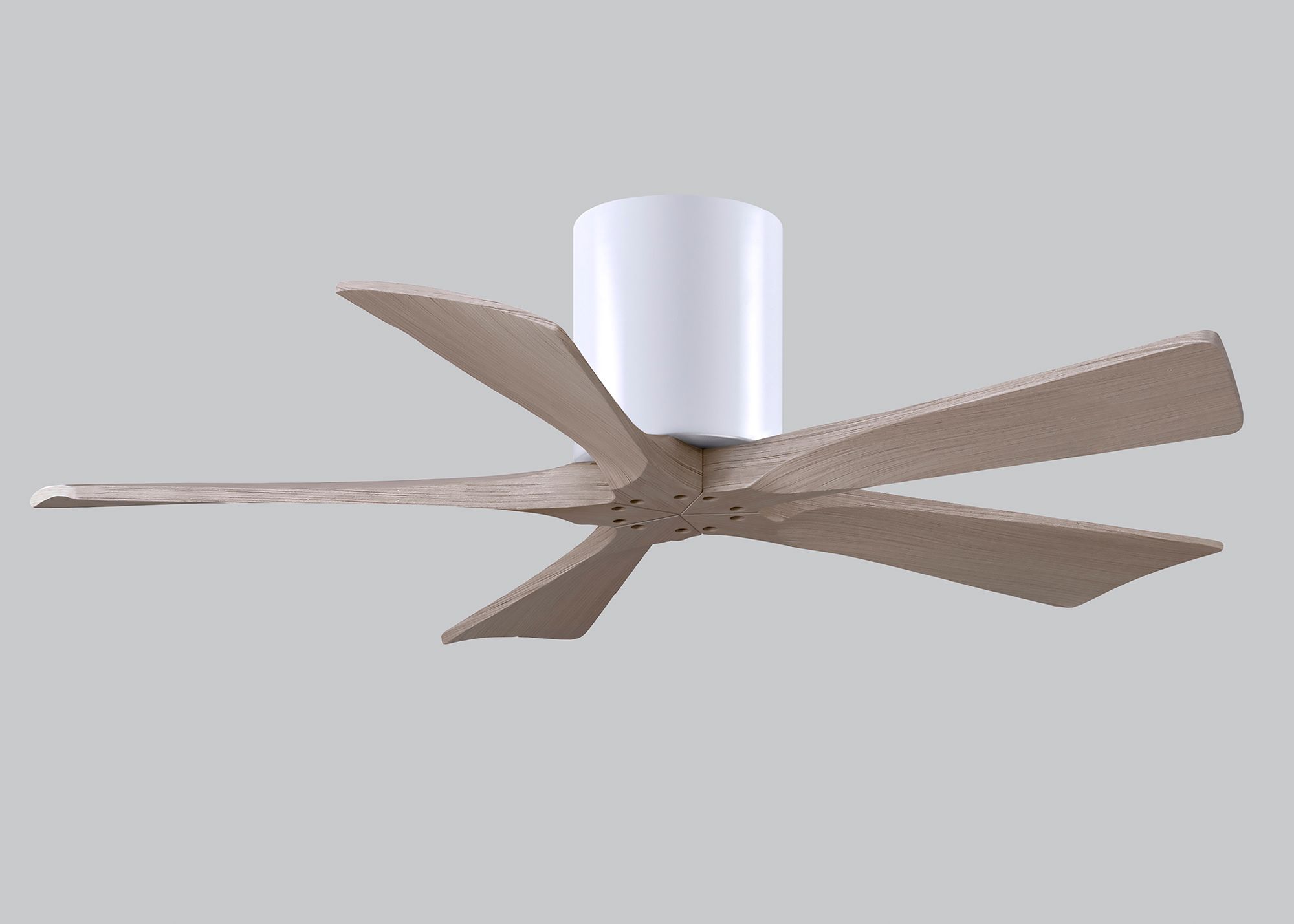 42" Irene-5H Matte White and Gray Ash Ceiling Fan