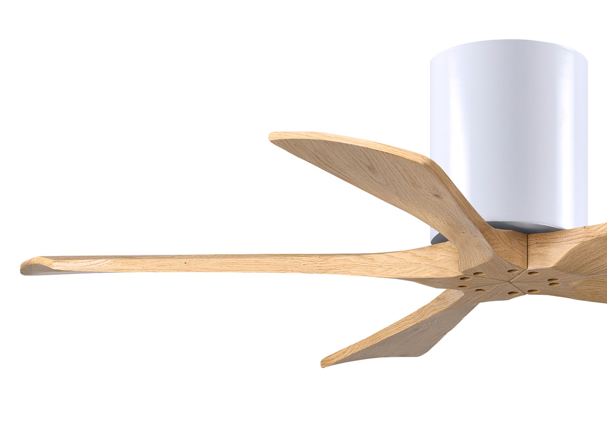 42" Irene-5H Matte White and Light Maple Tone Ceiling Fan