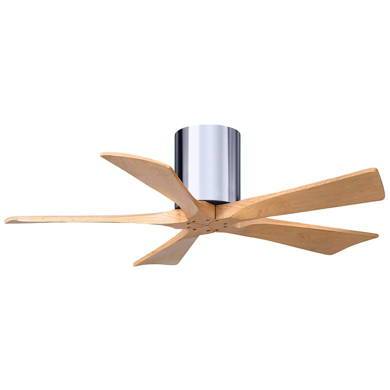 Image 1 42" Irene-5H Polished Chrome and Light Maple Ceiling Fan