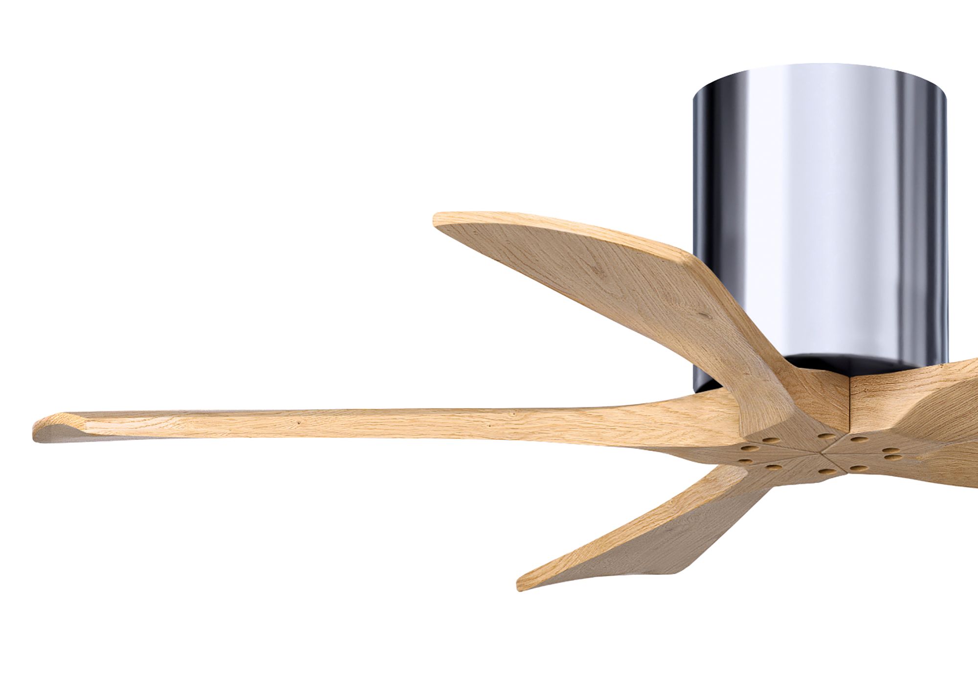 42" Irene-5H Polished Chrome and Light Maple Ceiling Fan