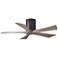 42" Irene-5H Textured Bronze and Gray Ash Ceiling Fan