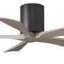 7_42" Irene-5H Textured Bronze and Gray Ash Ceiling Fan more views