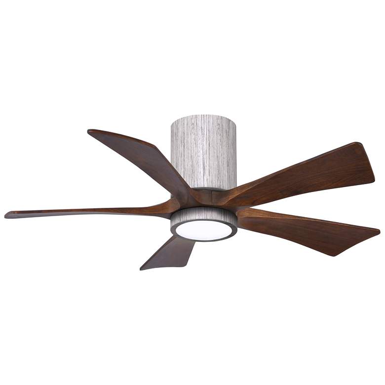 Image 1 42 inch Irene-5HLK Barnwood and Walnut LED Hugger Ceiling Fan