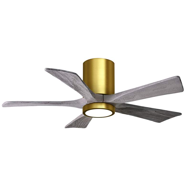 Image 1 42 inch Irene-5HLK Brushed Brass and Barn Wood LED Ceiling Fan