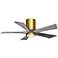 42" Irene-5HLK Brushed Brass and Barn Wood LED Ceiling Fan