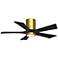 42" Irene-5HLK Brushed Brass and Matte Black LED Ceiling Fan