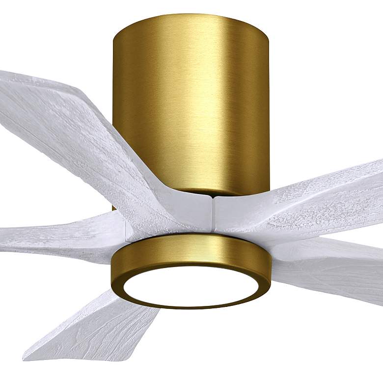 Image 2 42" Irene-5HLK Brushed Brass and Matte White LED Ceiling Fan more views