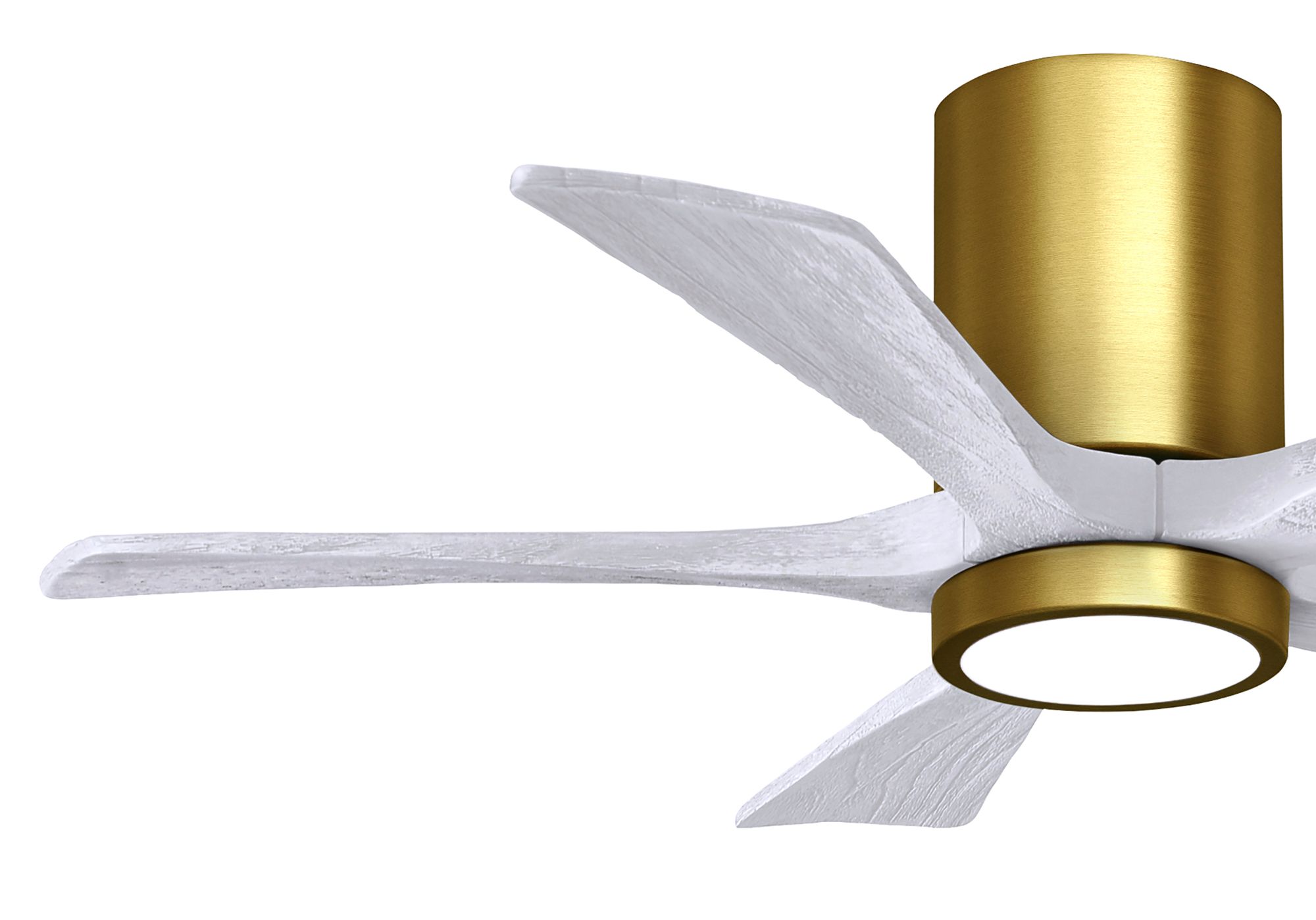 Thumbnail3 of 42" Irene-5HLK Brushed Brass and Matte White LED Ceiling Fan more views