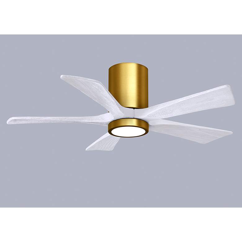 Image 6 42" Irene-5HLK Brushed Brass and Matte White LED Ceiling Fan more views