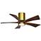 42" Irene-5HLK Brushed Brass and Walnut LED Ceiling Fan