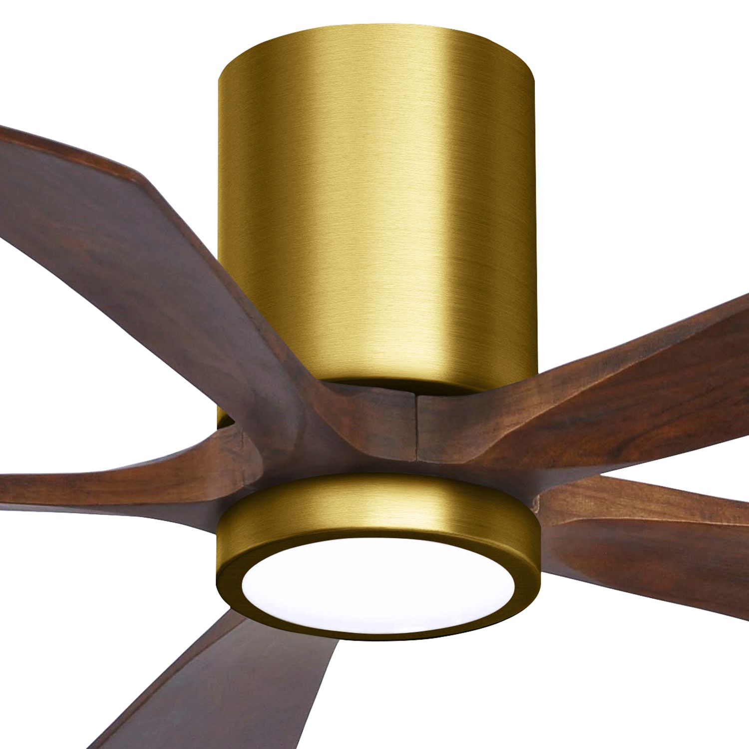 Image 2 42" Irene-5HLK Brushed Brass and Walnut LED Ceiling Fan more views