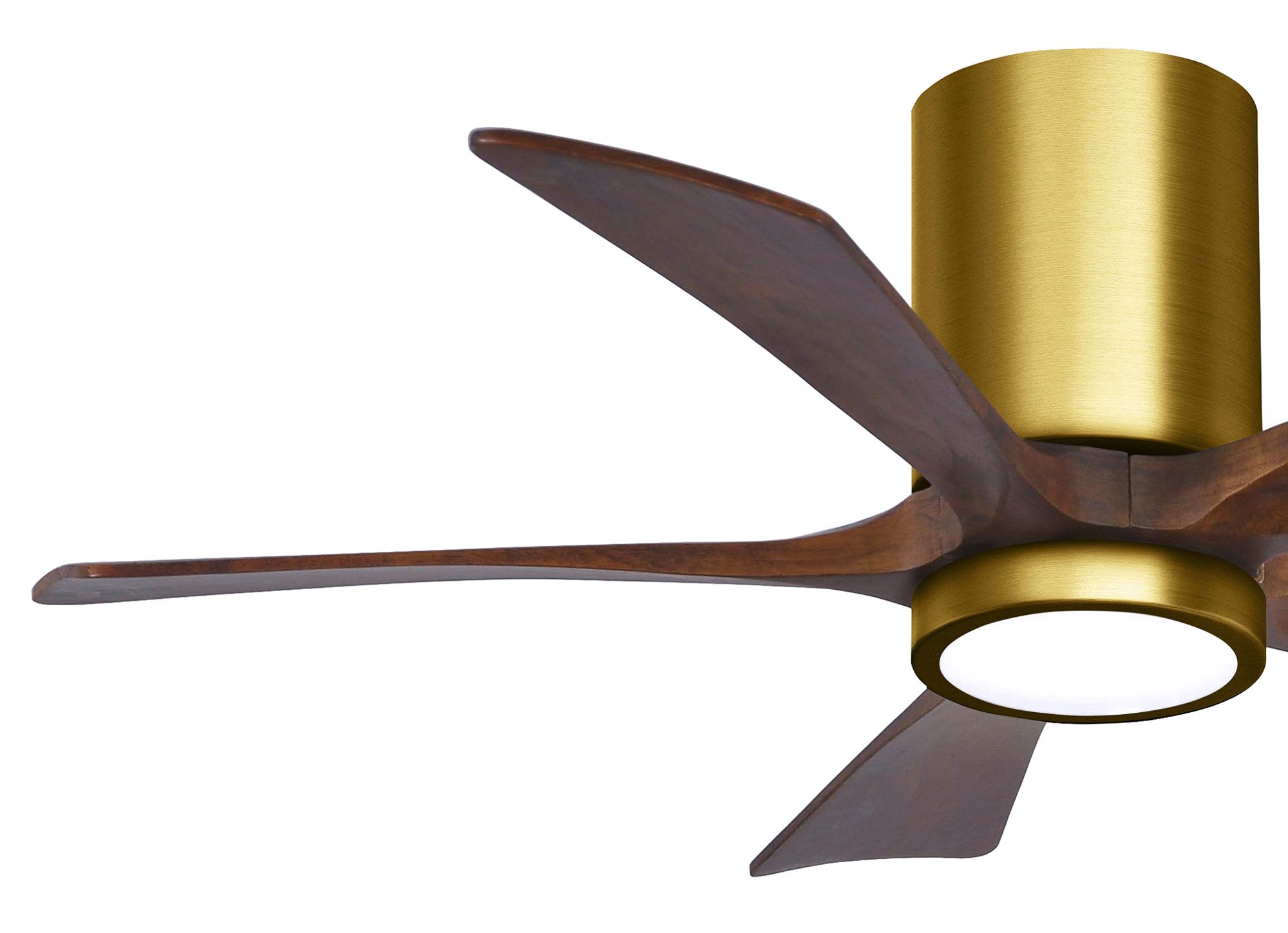 Image 3 42" Irene-5HLK Brushed Brass and Walnut LED Ceiling Fan more views