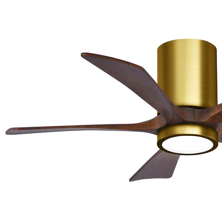 Image 3 42" Irene-5HLK Brushed Brass and Walnut LED Ceiling Fan more views