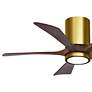 3_42" Irene-5HLK Brushed Brass and Walnut LED Ceiling Fan more views