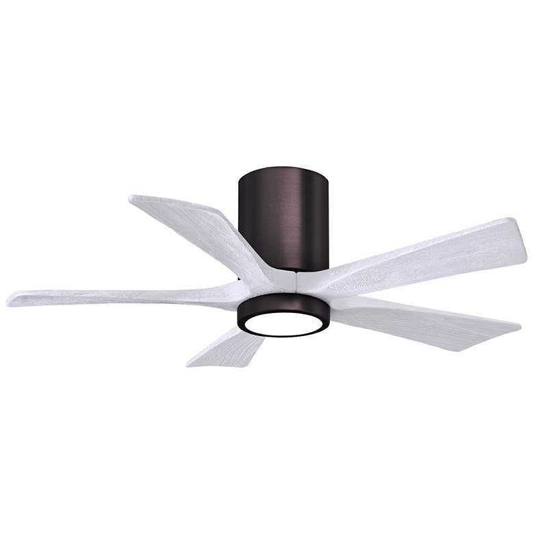 Image 1 42 inch Irene-5HLK Brushed Bronze and White LED Ceiling Fan