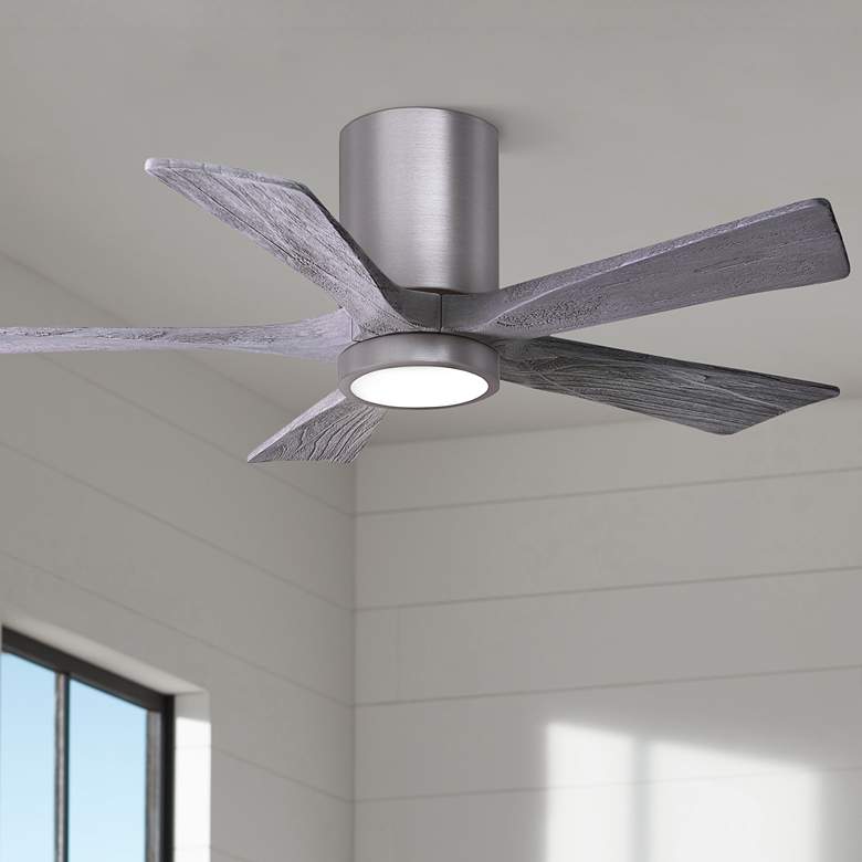 Image 1 42" Irene-5HLK Brushed Pewter and Barnwood Ceiling Fan