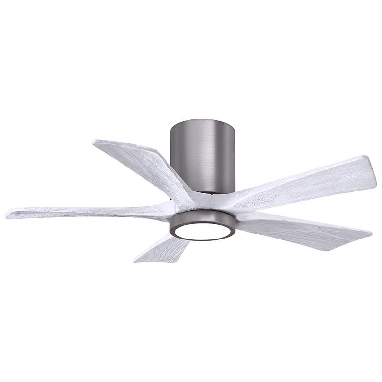 Image 1 42" Irene-5HLK Brushed Pewter and Matte White Ceiling Fan