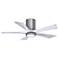 42" Irene-5HLK Brushed Pewter and Matte White Ceiling Fan
